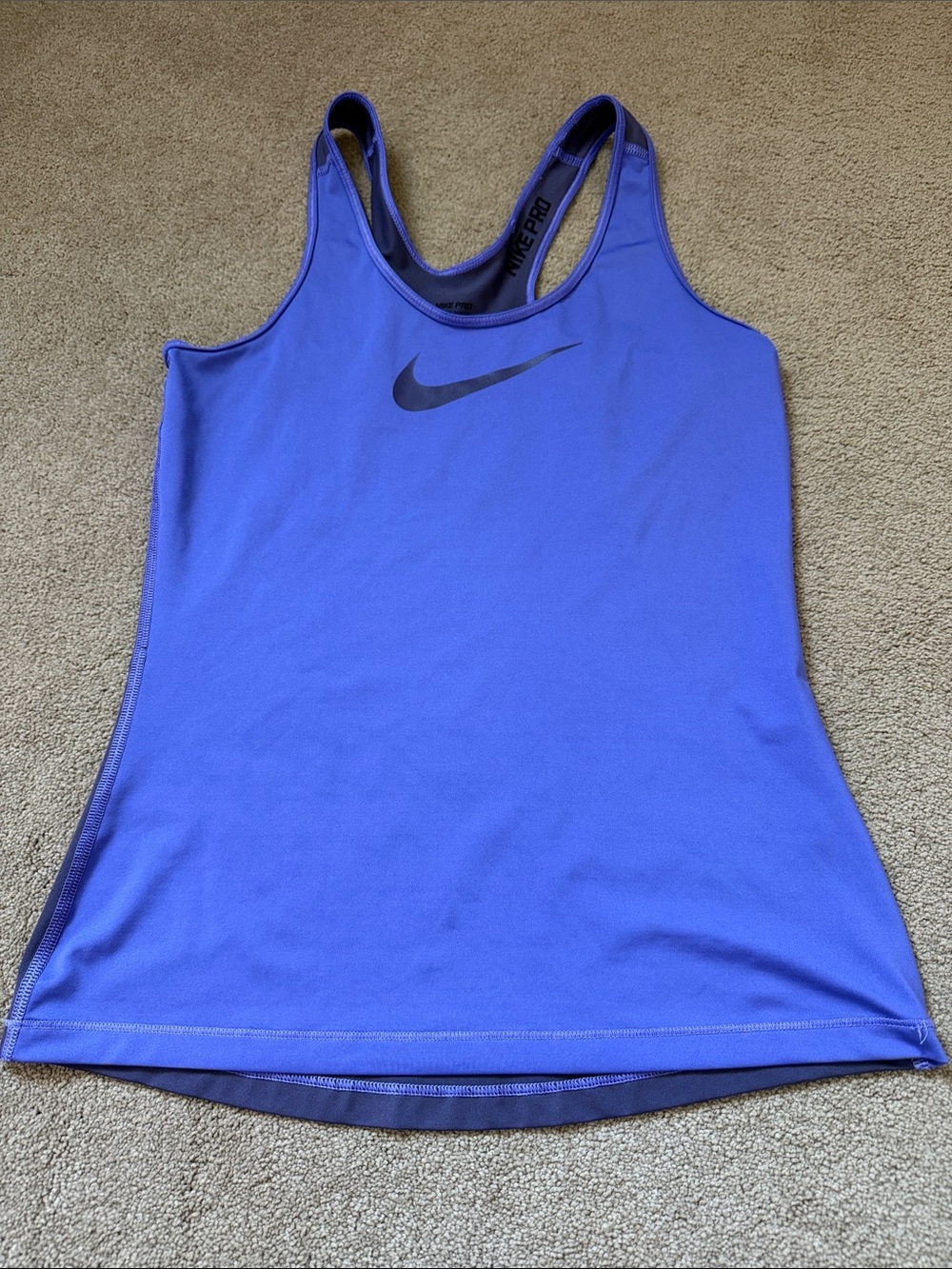 Nike Purple Performance Racerback Tank Top with Dark Purple Swoosh
